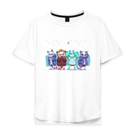Мужская футболка хлопок Oversize с принтом UNDERTALE в городе Новоалтайск, 100% хлопок | свободный крой, круглый ворот, “спинка” длиннее передней части | asriel dreemurr | chara | frisk | gaster blaster | sans | undertale | азриэль дримурр | андертейл | андрайн | гастер | меттатон | санс | фриск | чара