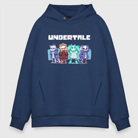 Мужское худи Oversize хлопок с принтом UNDERTALE в городе Новоалтайск, френч-терри — 70% хлопок, 30% полиэстер. Мягкий теплый начес внутри —100% хлопок | боковые карманы, эластичные манжеты и нижняя кромка, капюшон на магнитной кнопке | asriel dreemurr | chara | frisk | gaster blaster | sans | undertale | азриэль дримурр | андертейл | андрайн | гастер | меттатон | санс | фриск | чара