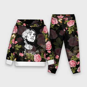 Детский костюм 3D (с толстовкой) с принтом LIL PEEP ROSES | ЛИЛ ПИП в городе Новоалтайск,  |  | lil peep | lil prince | pink | зарубежная музыка | лил пип | маленький принц