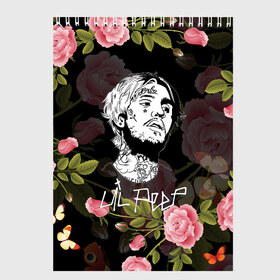 Скетчбук с принтом LIL PEEP ROSES в городе Новоалтайск, 100% бумага
 | 48 листов, плотность листов — 100 г/м2, плотность картонной обложки — 250 г/м2. Листы скреплены сверху удобной пружинной спиралью | lil peep | lil prince | pink | зарубежная музыка | лил пип | маленький принц