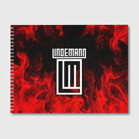 Альбом для рисования с принтом LINDEMANN FIRE в городе Новоалтайск, 100% бумага
 | матовая бумага, плотность 200 мг. | lindemann | lm | rock | кристиан лоренц | линдеманн | лм | музыка | рок | тилль линдеманн