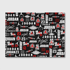 Альбом для рисования с принтом MICHAEL JORDAN LOGOBOMBING в городе Новоалтайск, 100% бумага
 | матовая бумага, плотность 200 мг. | Тематика изображения на принте: 23 | bulls | chicago bulls | jordan | logo | michael jordan | nba | paris saint germain | psg | red | sport | быки | джордан | лого | майкл джордан | псж | спорт | чикаго буллс