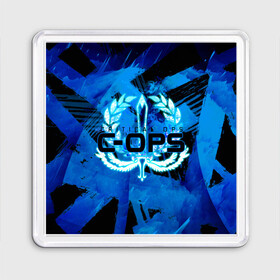 Магнит 55*55 с принтом C-OPS в городе Новоалтайск, Пластик | Размер: 65*65 мм; Размер печати: 55*55 мм | c ops | critical ops | game | ops. critical | игра | критикал опс | шутер
