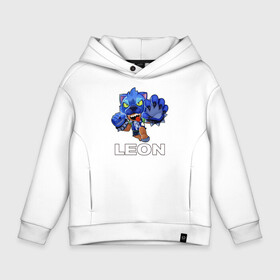 Детское худи Oversize хлопок с принтом Brawl Stars LEON в городе Новоалтайск, френч-терри — 70% хлопок, 30% полиэстер. Мягкий теплый начес внутри —100% хлопок | боковые карманы, эластичные манжеты и нижняя кромка, капюшон на магнитной кнопке | brawl | brawl stars | crow | leon | sally | shark | stars | акула | бравл | бравл старс | браво старс | игра | компьютерная | кров | леон | леон акула | онлайн | старс | шарк