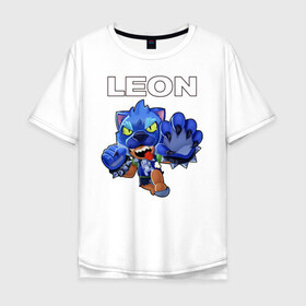 Мужская футболка хлопок Oversize с принтом Brawl Stars LEON в городе Новоалтайск, 100% хлопок | свободный крой, круглый ворот, “спинка” длиннее передней части | brawl | brawl stars | crow | leon | sally | shark | stars | акула | бравл | бравл старс | браво старс | игра | компьютерная | кров | леон | леон акула | онлайн | старс | шарк