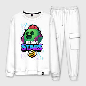 Мужской костюм хлопок с принтом Brawl Stars в городе Новоалтайск, 100% хлопок | на свитшоте круглая горловина, мягкая резинка по низу. Брюки заужены к низу, на них два вида карманов: два “обычных” по бокам и два объемных, с клапанами, расположенные ниже линии бедра. Брюки с мягкой трикотажной резинкой на поясе и по низу штанин. В поясе для дополнительного комфорта — широкие завязки | brawl | brawl stars | crow | leon | sally | shark | stars | акула | бравл | бравл старс | браво старс | игра | компьютерная | кров | леон | леон акула | онлайн | старс | шарк
