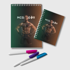 Блокнот с принтом Conor McGregor в городе Новоалтайск, 100% бумага | 48 листов, плотность листов — 60 г/м2, плотность картонной обложки — 250 г/м2. Листы скреплены удобной пружинной спиралью. Цвет линий — светло-серый
 | Тематика изображения на принте: conor | conor mcgregor | mcgregor | mma | ufc | бокс | борьба | конор | конор мак грегор | мма | юфс