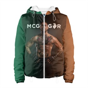 Женская куртка 3D с принтом Conor McGregor в городе Новоалтайск, ткань верха — 100% полиэстер, подклад — флис | прямой крой, подол и капюшон оформлены резинкой с фиксаторами, два кармана без застежек по бокам, один большой потайной карман на груди. Карман на груди застегивается на липучку | conor | conor mcgregor | mcgregor | mma | ufc | бокс | борьба | конор | конор мак грегор | мма | юфс