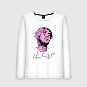 Женский лонгслив хлопок с принтом LIL PEEP в городе Новоалтайск, 100% хлопок |  | lil peep | lil prince | pink | зарубежная музыка | лил пип | маленький принц