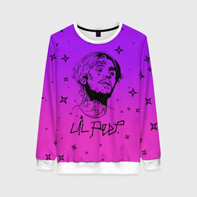 Женский свитшот 3D с принтом LIL PEEP. в городе Новоалтайск, 100% полиэстер с мягким внутренним слоем | круглый вырез горловины, мягкая резинка на манжетах и поясе, свободная посадка по фигуре | lil peep | lil prince | pink | зарубежная музыка | зарубежный рэп | лил пип | маленький принц