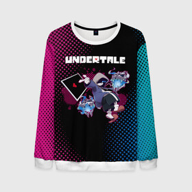 Мужской свитшот 3D с принтом UNDERTALE в городе Новоалтайск, 100% полиэстер с мягким внутренним слоем | круглый вырез горловины, мягкая резинка на манжетах и поясе, свободная посадка по фигуре | asriel dreemurr | chara | frisk | gaster blaster | sans | undertale | азриэль дримурр | андертейл | андрайн | гастер | меттатон | санс | фриск | чара
