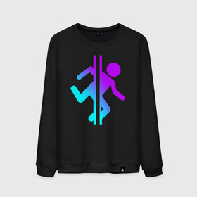 Мужской свитшот хлопок с принтом PORTAL в городе Новоалтайск, 100% хлопок |  | aperture laboratories | glados | portal | portal 2 | valve | гладос | портал | портал 2 | челл