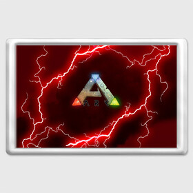Магнит 45*70 с принтом Ark Survival Evolved в городе Новоалтайск, Пластик | Размер: 78*52 мм; Размер печати: 70*45 | ark survival evolved | dino | game | динозавр | игры