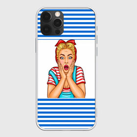 Чехол для iPhone 12 Pro Max с принтом Морячка в городе Новоалтайск, Силикон |  | Тематика изображения на принте: девушка | морячка | полоски | тельняшка