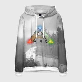 Мужская толстовка 3D с принтом Ark Survival Evolved в городе Новоалтайск, 100% полиэстер | двухслойный капюшон со шнурком для регулировки, мягкие манжеты на рукавах и по низу толстовки, спереди карман-кенгуру с мягким внутренним слоем. | ark survival evolved | dino | game | динозавр | игры
