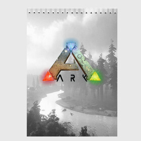 Скетчбук с принтом Ark Survival Evolved в городе Новоалтайск, 100% бумага
 | 48 листов, плотность листов — 100 г/м2, плотность картонной обложки — 250 г/м2. Листы скреплены сверху удобной пружинной спиралью | Тематика изображения на принте: ark survival evolved | dino | game | динозавр | игры