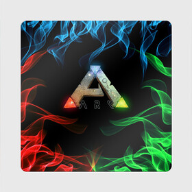 Магнит виниловый Квадрат с принтом Ark Survival | АРК СУРВИВАЛ (Z) в городе Новоалтайск, полимерный материал с магнитным слоем | размер 9*9 см, закругленные углы | Тематика изображения на принте: ark survival evolved | dino | game | динозавр | игры