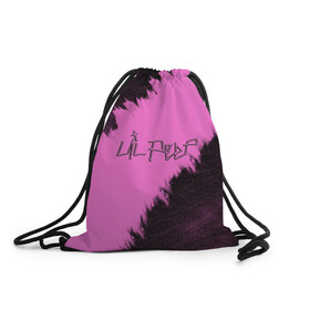 Рюкзак-мешок 3D с принтом LIL PEEP в городе Новоалтайск, 100% полиэстер | плотность ткани — 200 г/м2, размер — 35 х 45 см; лямки — толстые шнурки, застежка на шнуровке, без карманов и подкладки | Тематика изображения на принте: 3d | lil peep | исполнитель | лил | лого | логотип | музыка | надпись | певец | пип | реп
