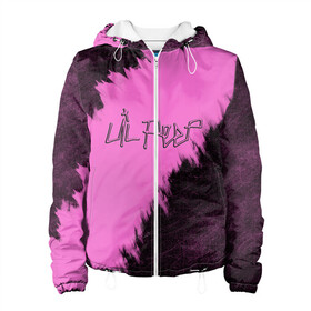 Женская куртка 3D LIL PEEP: в городе Новоалтайск, ткань верха — 100% полиэстер, подклад — флис | прямой крой, подол и капюшон оформлены резинкой с фиксаторами, два кармана без застежек по бокам, один большой потайной карман на груди. Карман на груди застегивается на липучку | 3d | lil peep | исполнитель | лил | лого | логотип | музыка | надпись | певец | пип | реп