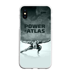 Чехол для iPhone XS Max матовый с принтом Power of the Atlas в городе Новоалтайск, Силикон | Область печати: задняя сторона чехла, без боковых панелей | atlas | power | powerlifting | sport | strength | weightlifting | атлант | бодибилдинг | качок | пауэрлифтинг | сила | спорт
