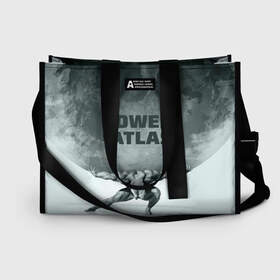 Сумка-шоппер 3D с принтом Power of the Atlas в городе Новоалтайск, 100% полиэстер | застегивается на металлическую кнопку; внутренний карман застегивается на молнию. Стенки укреплены специальным мягким материалом, чтобы защитить содержимое от несильных ударов
 | atlas | power | powerlifting | sport | strength | weightlifting | атлант | бодибилдинг | качок | пауэрлифтинг | сила | спорт