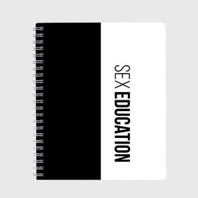 Тетрадь с принтом Sex Education в городе Новоалтайск, 100% бумага | 48 листов, плотность листов — 60 г/м2, плотность картонной обложки — 250 г/м2. Листы скреплены сбоку удобной пружинной спиралью. Уголки страниц и обложки скругленные. Цвет линий — светло-серый
 | netflix | адам грофф | анвар | джексон марчетти | джин милберн | лили иглхар | мэйв уайли | оливия | отис милберн | половое воспитание | реми милберн | руби | эйми гиббс | эрик эфьонг