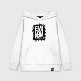 Детская толстовка хлопок с принтом EMINEM в городе Новоалтайск, 100% хлопок | Круглый горловой вырез, эластичные манжеты, пояс, капюшен | Тематика изображения на принте: eminem | rap | зарубежный реп | реп | эминем