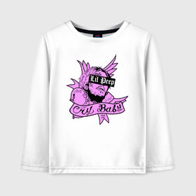 Детский лонгслив хлопок с принтом LIL PEEP в городе Новоалтайск, 100% хлопок | круглый вырез горловины, полуприлегающий силуэт, длина до линии бедер | lil peep | lil prince | pink | зарубежная музыка | лил пип | маленький принц