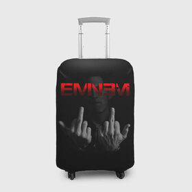 Чехол для чемодана 3D с принтом EMINEM | ЭМИНЕМ (Z) в городе Новоалтайск, 86% полиэфир, 14% спандекс | двустороннее нанесение принта, прорези для ручек и колес | eminem | rap | зарубежный реп | реп | эминем