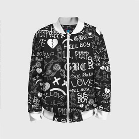Детский бомбер 3D с принтом LIL PEEP LOGOBOMBING | ЛИЛ ПИП в городе Новоалтайск, 100% полиэстер | застегивается на молнию, по бокам два кармана без застежек, мягкие манжеты, по низу бомбера и на воротнике — эластичная резинка | lil peep | lil prince | pink | зарубежная музыка | лил пип | маленький принц