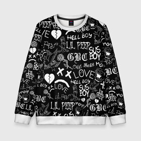 Детский свитшот 3D с принтом LIL PEEP LOGOBOMBING | ЛИЛ ПИП в городе Новоалтайск, 100% полиэстер | свободная посадка, прямой крой, мягкая тканевая резинка на рукавах и понизу свитшота | lil peep | lil prince | pink | зарубежная музыка | лил пип | маленький принц