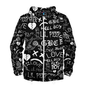 Мужская ветровка 3D с принтом LIL PEEP LOGOBOMBING | ЛИЛ ПИП в городе Новоалтайск, 100% полиэстер | подол и капюшон оформлены резинкой с фиксаторами, два кармана без застежек по бокам, один потайной карман на груди | lil peep | lil prince | pink | зарубежная музыка | лил пип | маленький принц