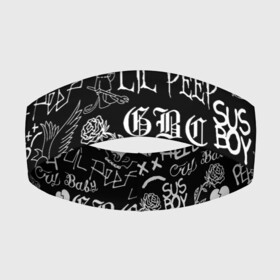 Повязка на голову 3D с принтом LIL PEEP LOGOBOMBING | ЛИЛ ПИП в городе Новоалтайск,  |  | Тематика изображения на принте: lil peep | lil prince | pink | зарубежная музыка | лил пип | маленький принц