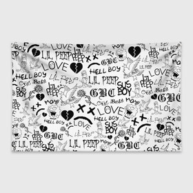 Флаг-баннер с принтом LIL PEEP ЛИЛ ПИП LOGOBOMBING в городе Новоалтайск, 100% полиэстер | размер 67 х 109 см, плотность ткани — 95 г/м2; по краям флага есть четыре люверса для крепления | lil peep | lil prince | pink | зарубежная музыка | лил пип | маленький принц