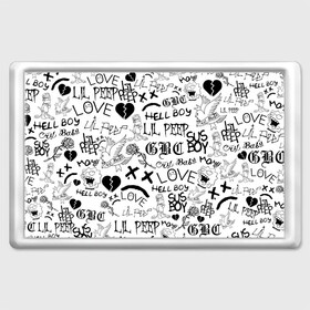 Магнит 45*70 с принтом LIL PEEP | ЛИЛ ПИП LOGOBOMBING в городе Новоалтайск, Пластик | Размер: 78*52 мм; Размер печати: 70*45 | lil peep | lil prince | pink | зарубежная музыка | лил пип | маленький принц
