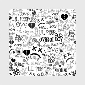 Магнит виниловый Квадрат с принтом LIL PEEP | ЛИЛ ПИП LOGOBOMBING в городе Новоалтайск, полимерный материал с магнитным слоем | размер 9*9 см, закругленные углы | Тематика изображения на принте: lil peep | lil prince | pink | зарубежная музыка | лил пип | маленький принц