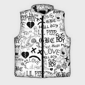 Мужской жилет утепленный 3D с принтом LIL PEEP  ЛИЛ ПИП LOGOBOMBING в городе Новоалтайск,  |  | lil peep | lil prince | pink | зарубежная музыка | лил пип | маленький принц