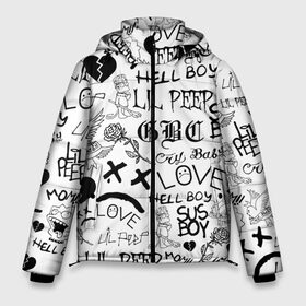 Мужская зимняя куртка 3D с принтом LIL PEEP ЛИЛ ПИП LOGOBOMBING в городе Новоалтайск, верх — 100% полиэстер; подкладка — 100% полиэстер; утеплитель — 100% полиэстер | длина ниже бедра, свободный силуэт Оверсайз. Есть воротник-стойка, отстегивающийся капюшон и ветрозащитная планка. 

Боковые карманы с листочкой на кнопках и внутренний карман на молнии. | lil peep | lil prince | pink | зарубежная музыка | лил пип | маленький принц