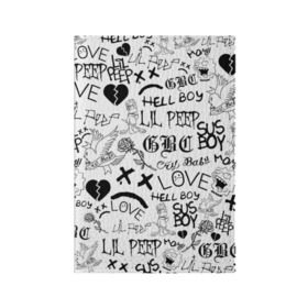 Обложка для паспорта матовая кожа с принтом LIL PEEP LOGOBOMBING в городе Новоалтайск, натуральная матовая кожа | размер 19,3 х 13,7 см; прозрачные пластиковые крепления | Тематика изображения на принте: lil peep | lil prince | pink | зарубежная музыка | лил пип | маленький принц