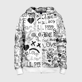 Детская толстовка 3D на молнии с принтом LIL PEEP | ЛИЛ ПИП LOGOBOMBING в городе Новоалтайск, 100% полиэстер |  манжеты и пояс оформлены широкой мягкой резинкой, двухслойный капюшон со шнурком для регулировки, спереди карманы и застежка-молния
 | lil peep | lil prince | pink | зарубежная музыка | лил пип | маленький принц