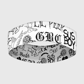 Повязка на голову 3D с принтом LIL PEEP | ЛИЛ ПИП LOGOBOMBING в городе Новоалтайск,  |  | Тематика изображения на принте: lil peep | lil prince | pink | зарубежная музыка | лил пип | маленький принц