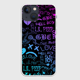 Чехол для iPhone 13 mini с принтом LIL PEEP NEON | ЛИЛ ПИП НЕОН в городе Новоалтайск,  |  | lil peep | lil prince | pink | зарубежная музыка | лил пип | маленький принц