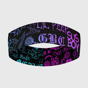 Повязка на голову 3D с принтом LIL PEEP NEON | ЛИЛ ПИП НЕОН в городе Новоалтайск,  |  | Тематика изображения на принте: lil peep | lil prince | pink | зарубежная музыка | лил пип | маленький принц