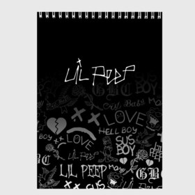 Скетчбук с принтом LIL PEEP ЛИЛ ПИП в городе Новоалтайск, 100% бумага
 | 48 листов, плотность листов — 100 г/м2, плотность картонной обложки — 250 г/м2. Листы скреплены сверху удобной пружинной спиралью | cry dead smile | crybaby | lil peep | lil prince | pink | зарубежная музыка | лил пип | маленький принц
