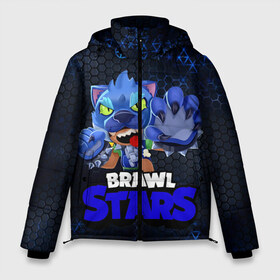 Мужская зимняя куртка 3D с принтом Brawl Stars Blue Hex в городе Новоалтайск, верх — 100% полиэстер; подкладка — 100% полиэстер; утеплитель — 100% полиэстер | длина ниже бедра, свободный силуэт Оверсайз. Есть воротник-стойка, отстегивающийся капюшон и ветрозащитная планка. 

Боковые карманы с листочкой на кнопках и внутренний карман на молнии. | brawl | brawl st | brawl stars | colt | dynamike | game | hex | leon | logo | mobo | poco | shelly | stars | бравл | динамайк | игра | игры | кольт | леон | лого | мобильные игры | надпись | поко | старс | шелли