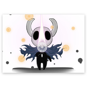 Поздравительная открытка с принтом Hollow knight (Полый рыцарь) в городе Новоалтайск, 100% бумага | плотность бумаги 280 г/м2, матовая, на обратной стороне линовка и место для марки
 | art | hollow knight | аркада | арт | гвоздь грез | грезы | душа | игра | инди | полый рыцарь | рисунок | тень