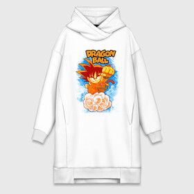 Платье-худи хлопок с принтом Little Goku в городе Новоалтайск,  |  | anime | c | db | dragon ball | dragonball | kawai | manga | son | super | zet | аниме | анимэ | брутальный | воин | герой | главный | из | кавай | крутой | кулак | лицо | малыш | манга | мастер | мелкий | милый | надпись | надписью | облако