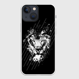 Чехол для iPhone 13 mini с принтом Лев в городе Новоалтайск,  |  | leon | геометрия | женская толстовка | женская футболка со львом | животные | лев | мужская футболка со львом | треугольники | черная толстовка | черная футболка
