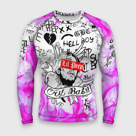 Мужской рашгард 3D с принтом LIL PEEP | ЛИЛ ПИП в городе Новоалтайск,  |  | lil peep | lil prince | pink | зарубежная музыка | лил пип | маленький принц