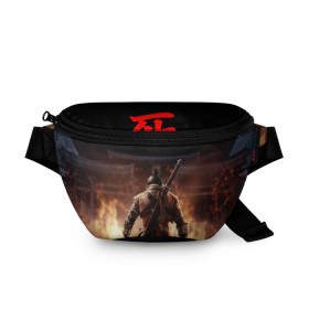 Поясная сумка 3D с принтом Sekiro shadows die twice в городе Новоалтайск, 100% полиэстер | плотная ткань, ремень с регулируемой длиной, внутри несколько карманов для мелочей, основное отделение и карман с обратной стороны сумки застегиваются на молнию | sekiro shadows die twice | дзу дай то вайсу | миядзаки | сэкиро сядо | тени умирают дважды